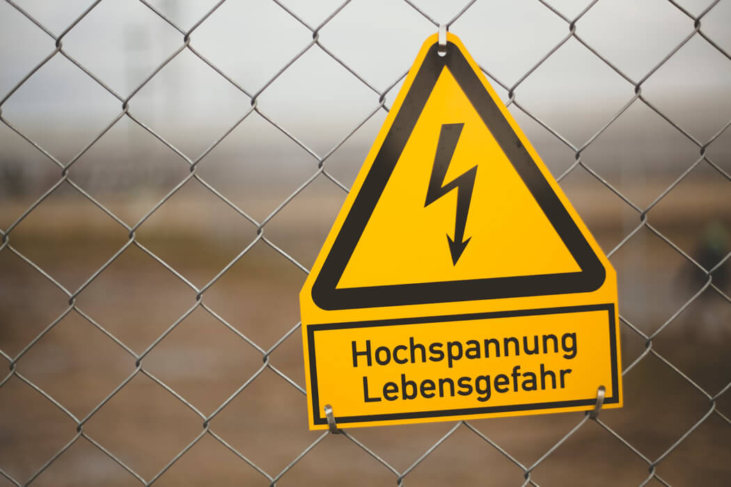 Warnschild Hochspannung