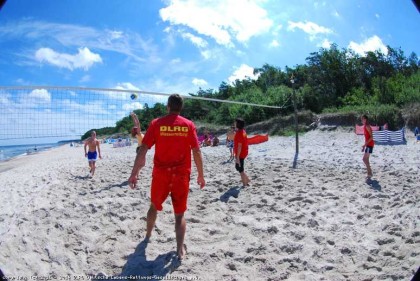 Beachvolleyball am Strand