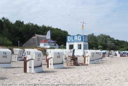 Sandstrand und Strandkörbe