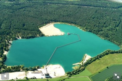 Weingarten Baggersee Luftbild