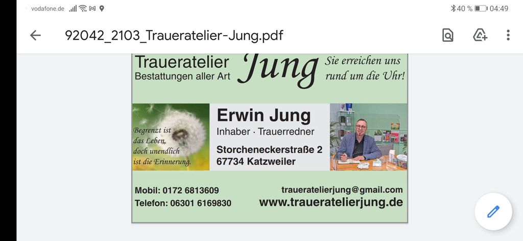 Nutzerfoto 3 Traueratelier Jung