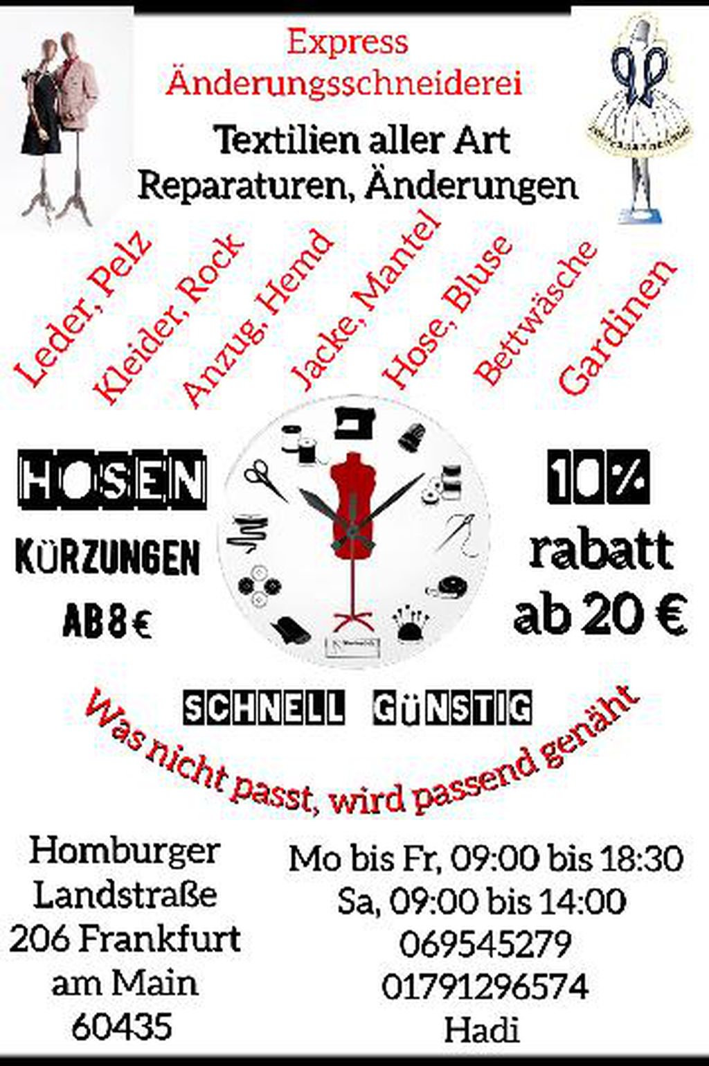 Nutzerfoto 1 Express Änderungsschneiderei Bekleidungsschneider