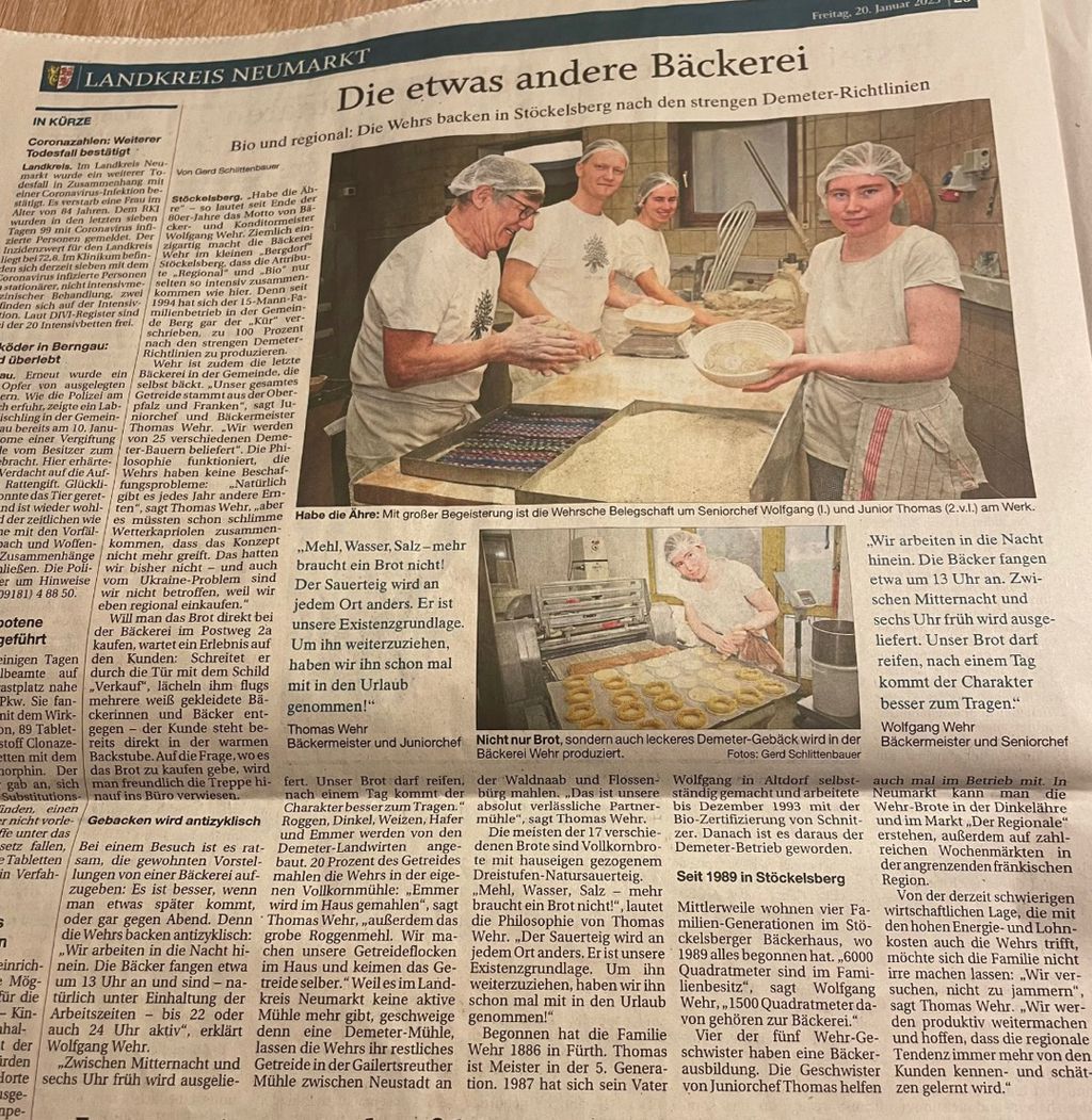 Nutzerfoto 1 Wehr Wolfgang Bio-Vollwert-Bäckerei