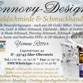 Ennovy-Designs - Gldschmiede & Schmuckhandel
GLS-PaketShop, DPD PickUp-Shop & UPS Access Point
Akzeptanzstelle "Idar-Obersteiner Geschenk-Gutschein"