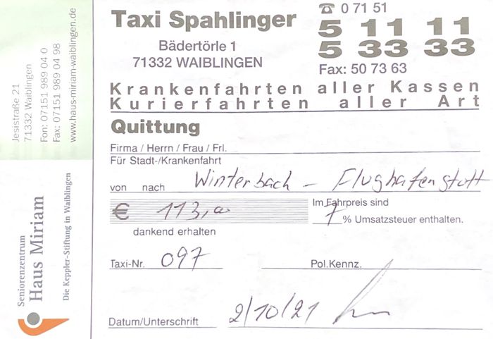 Taxizentrale Spahlinger