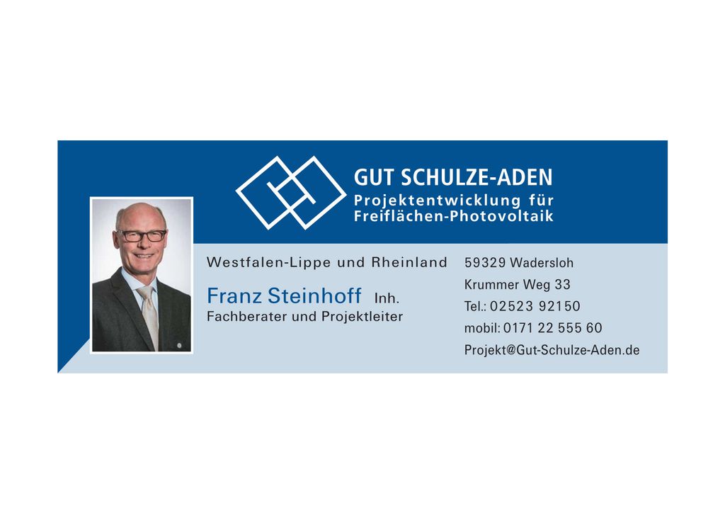 Nutzerfoto 1 GUT SCHULZE-ADEN - Projektentwicklung für FF-Photovoltaik - Inh. Franz Steinhoff