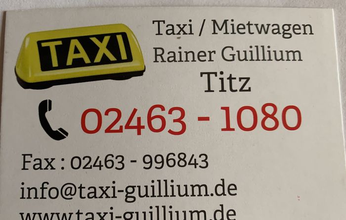 Taxi Guillium info@taxi-guillium.de