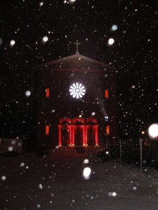 Alte Nazarethkirche in Festbeleuchtung