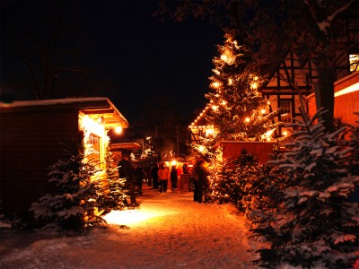 Markt in der Abenddämmerung