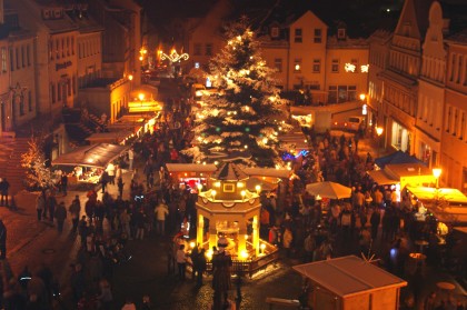 Weihnachtsmarkt von oben